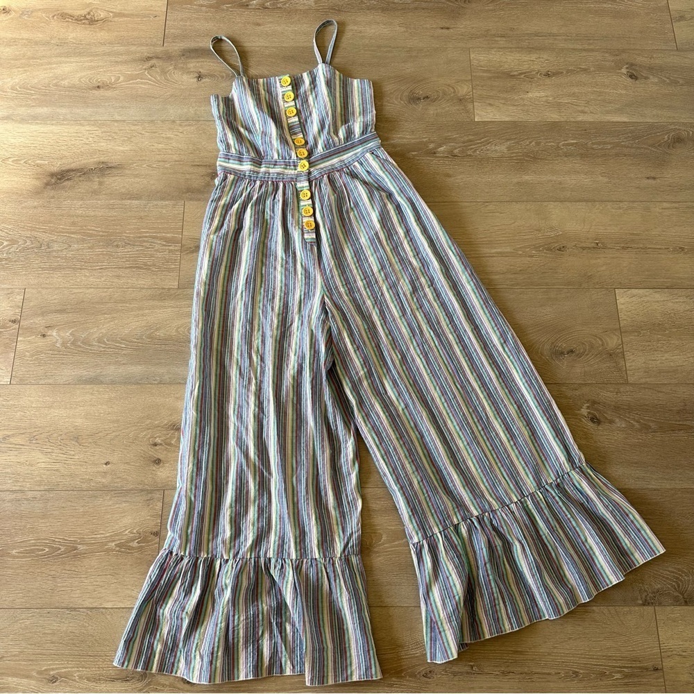 See By Chloe Striped Wide Leg Jumpsuit Sz S